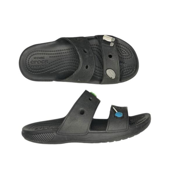 CROCS Shoes - Crocs Classic Slip On Rubber Sandals Size 4 Womens Black